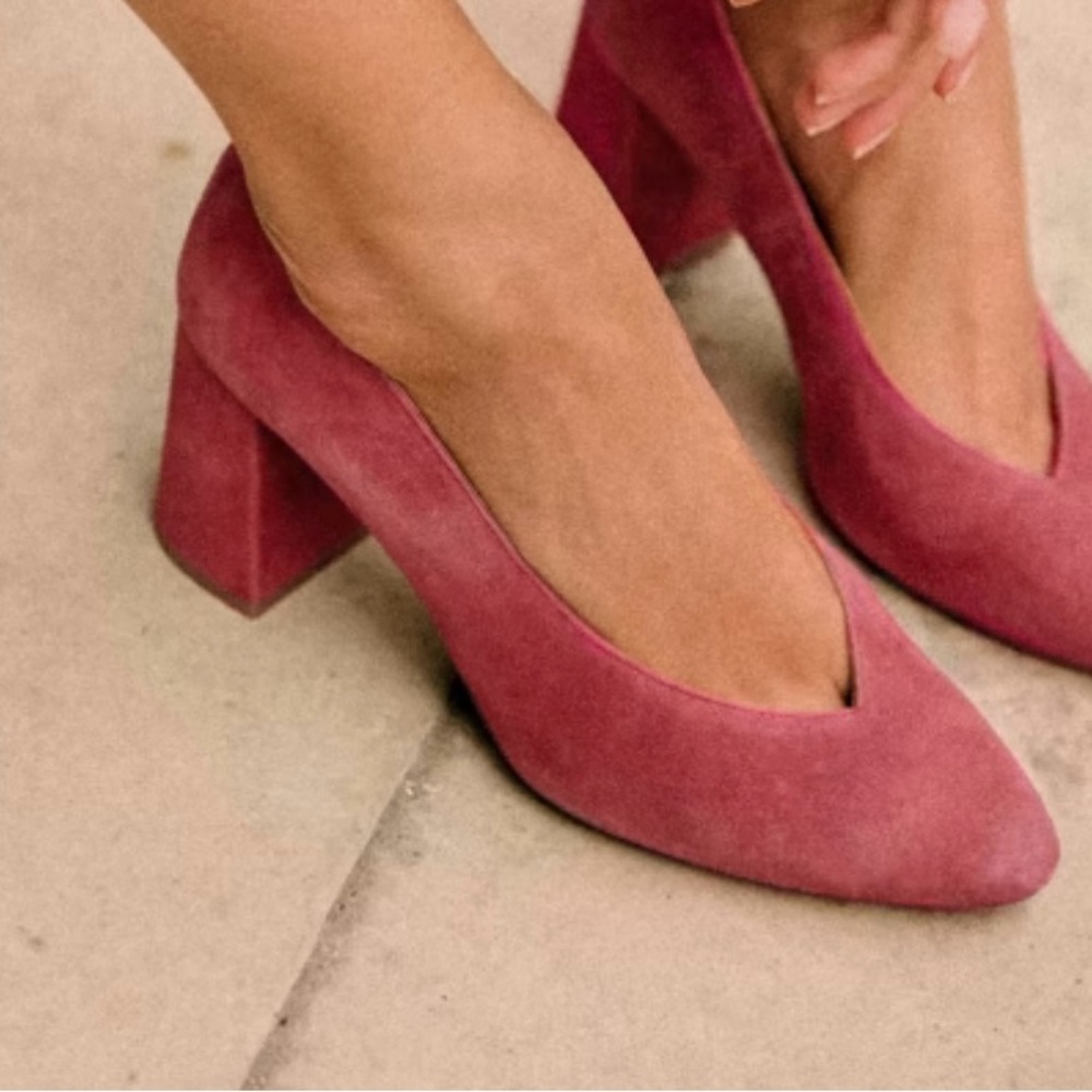 Sezane Alice heels Peony NWB